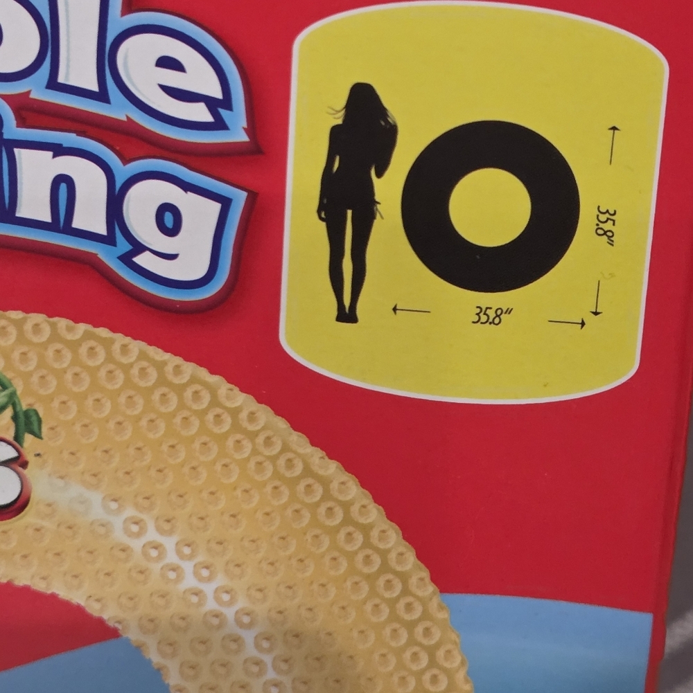 Froot Loops Inflatable Pool Ring- Yellow - Picture 2 of 4